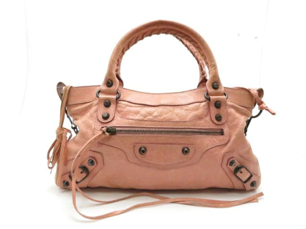 Balenciaga The First Shoulder Bag Goatskin Pink